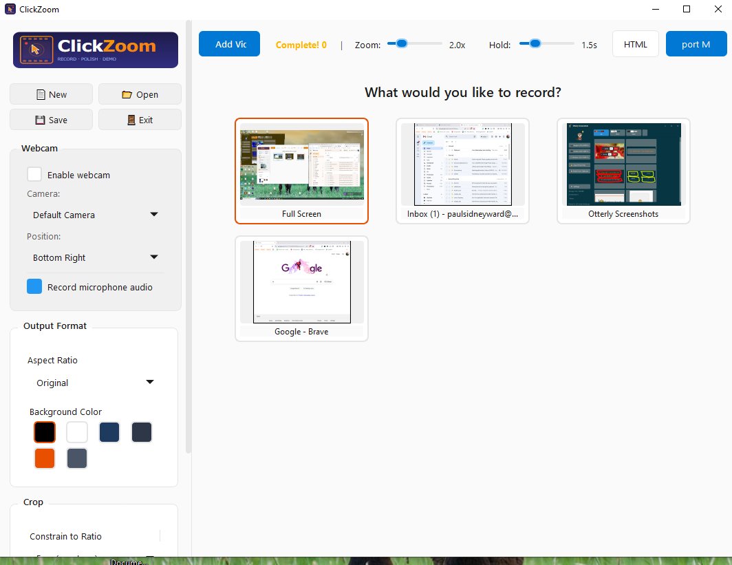 ClickZoom source selection